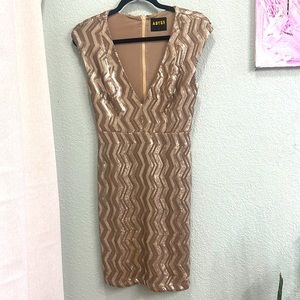 Gold Sequin Abyss by Abby Mini Dress
